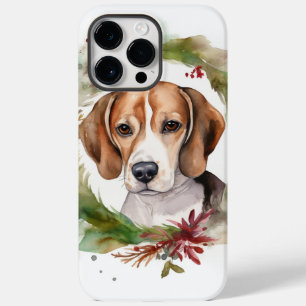 Beagle Kerstkrans Feestelijke Pup Case-Mate iPhone 14 Pro Max Hoesje