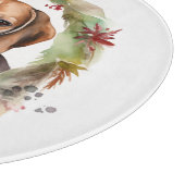 Beagle Kerstkrans Feestelijke Pup Snijplank (Hoek)