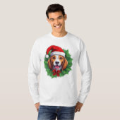 Beagle Kerstkrans shirt (Voorkant volledig)