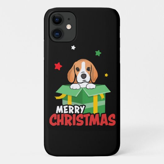 Beagle Kerstman Hondenliefhebbers Prettig Kerstfee Case-Mate iPhone Case (Achterkant)