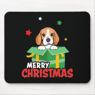 Beagle Kerstman Hondenliefhebbers Prettig Kerstfee Muismat