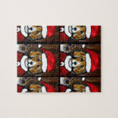 BEAGLE KERSTMAN LEGPUZZEL (Horizontaal)