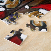 BEAGLE KERSTMAN LEGPUZZEL (Zijkant)