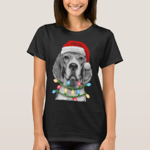 Beagle Kerstmis Boom Lichten Kerstmis Dogma's T-shirt