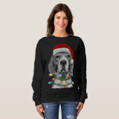 Beagle Kerstmis Boom Lichten Kerstmis Dogma's Trui (Voorkant volledig)