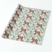 Beagle Kerstmis Cadeaupapier (Uitgerold)