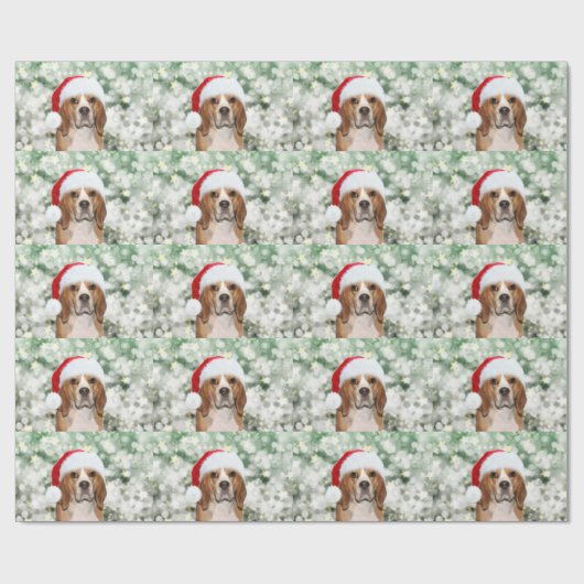 Beagle Kerstmis Cadeaupapier (Vlak)