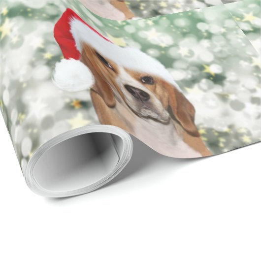Beagle Kerstmis Cadeaupapier (Rol Hoek)