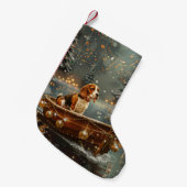 Beagle Kerstmis Feestelijke Reis Kleine Kerstsok (Voorkant (Hangend))