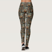 Beagle Kerstmis Feestelijke Reis Leggings (Achterkant)