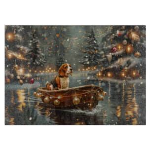 Beagle Kerstmis Feestelijke Reis Snijplank