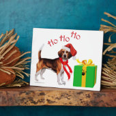 Beagle Kerstmis Fotoplaat (Zijkant)