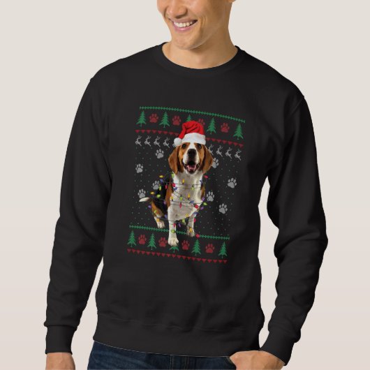 Beagle Kerstmis Horrortrui Hond Xmas Trui (Voorkant)