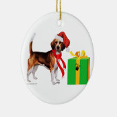 Beagle Kerstmis Keramisch Ornament (Rechts)