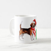 Beagle Kerstmis Koffiemok (Voorkant links)