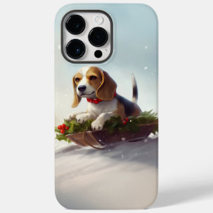 Beagle Kerstmis sneeuw winter Case-Mate iPhone 14 Pro Max Hoesje