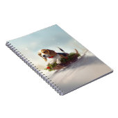 Beagle Kerstmis sneeuw winter Notitieboek (Rechterzijde)