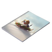 Beagle Kerstmis sneeuw winter Notitieboek (Linkerzijde)