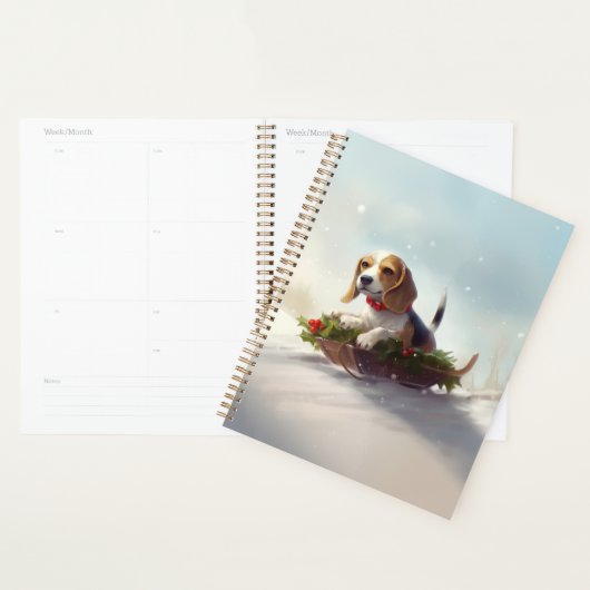 Beagle Kerstmis sneeuw winter Planner (Display)