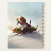 Beagle Kerstmis sneeuw winter Planner (Achterkant)