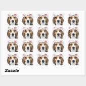 Beagle Kerstmis Sticker (Vel)