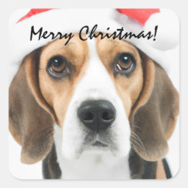 Beagle Kerstmis Sticker