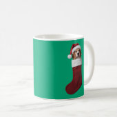 Beagle Kerstsok Koffiemok (Voorkant rechts)