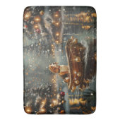 Beagle kerstvakantie badmat (Voorkant Verticaal)