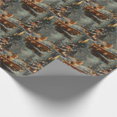 Beagle kerstvakantie cadeaupapier (Hoek)