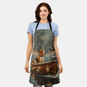 Beagle kerstvakantie schort (Gedragen)