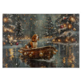 Beagle kerstvakantie snijplank (Voorkant)