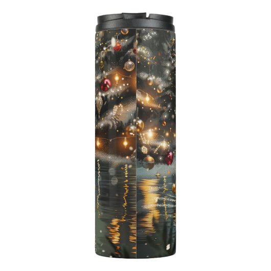 Beagle kerstvakantie thermosbeker (Achterkant)