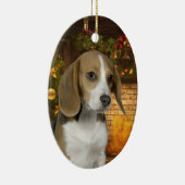 Beagle Kerstversiering Keramisch Ornament (Rechts)