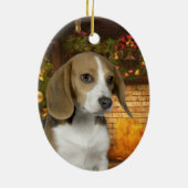 Beagle Kerstversiering Keramisch Ornament (Achterkant)