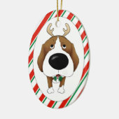 Beagle Kerstversiering Keramisch Ornament (Links)
