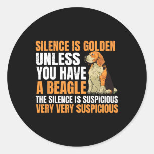 Beagle kleine geurhond jagen huisdier fokker stilt ronde sticker