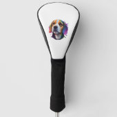 Beagle kleurrijk golfheadcover (Voorkant)