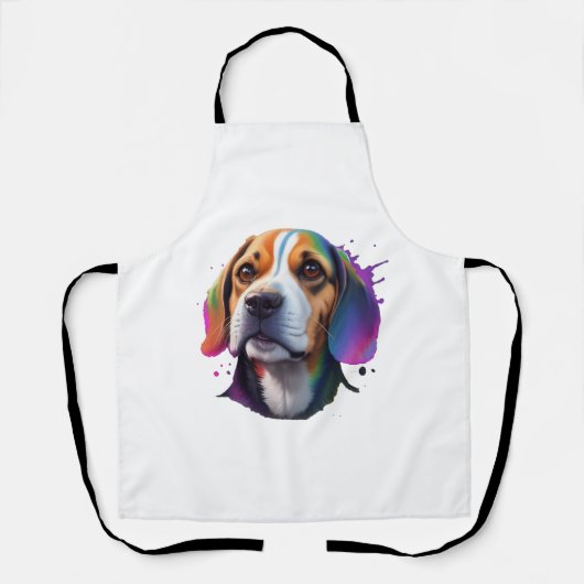 Beagle kleurrijk schort (Voorkant)