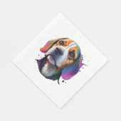 Beagle kleurrijk servet (Hoek)