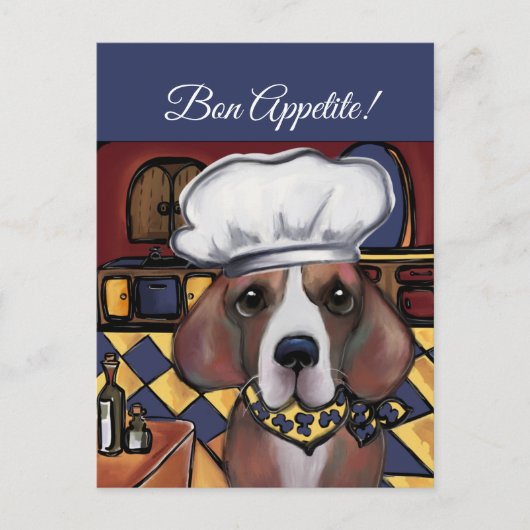 BEAGLE KOK FEESTDAGENKAART (Voorkant)