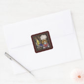 BEAGLE KOK VIERKANTE STICKER (Envelop)