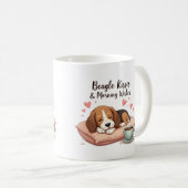 Beagle Kusjes & Ochtendwensen Koffiemok (Voorkant rechts)