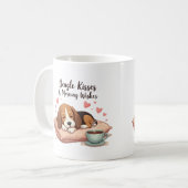 Beagle Kusjes & Ochtendwensen Koffiemok (Voorkant links)