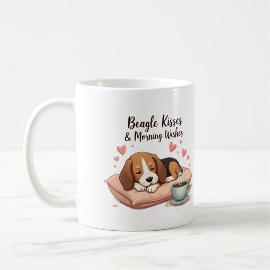 Beagle Kusjes & Ochtendwensen Koffiemok (Links)