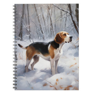 Beagle Laat het Sneeuwen Kerstmis Notitieboek