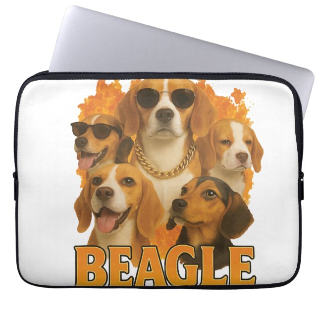 Beagle         laptop sleeve (Voorkant)