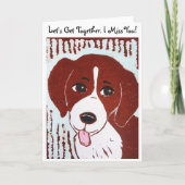 Beagle, laten we bij elkaar komen. Ik mis je! Kaar Kaart (Voorkant)