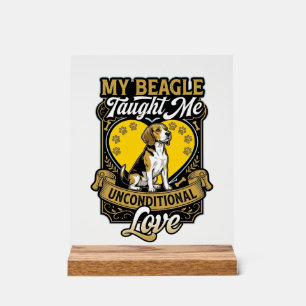 Beagle Leerde Me Onvoorwaardelijke Liefde Hond Har Acryl Bord