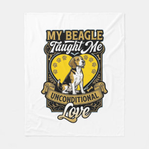 Beagle Leerde Me Onvoorwaardelijke Liefde Hond Har Fleece Deken