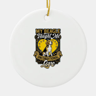 Beagle Leerde Me Onvoorwaardelijke Liefde Hond Har Keramisch Ornament